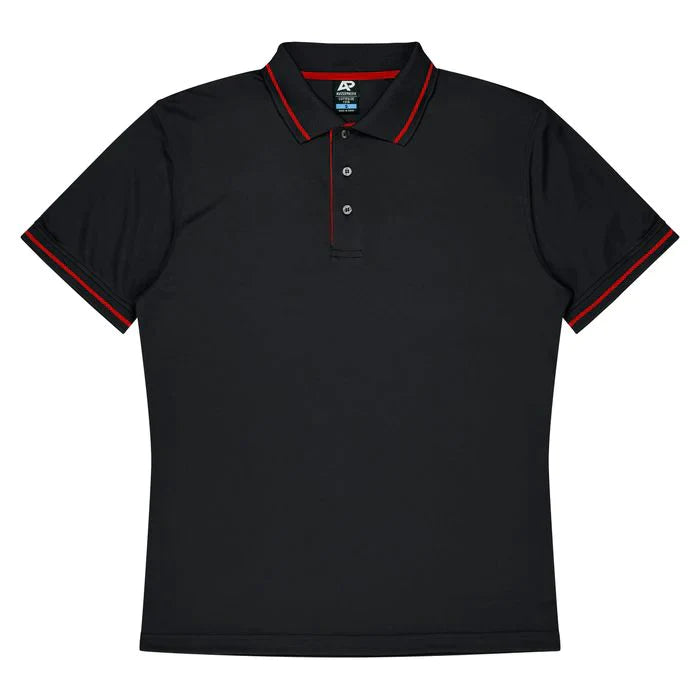 Aussie Pacific Cottesloe Men's Polo Shirt 1319  Aussie Pacific BLACK/RED S 